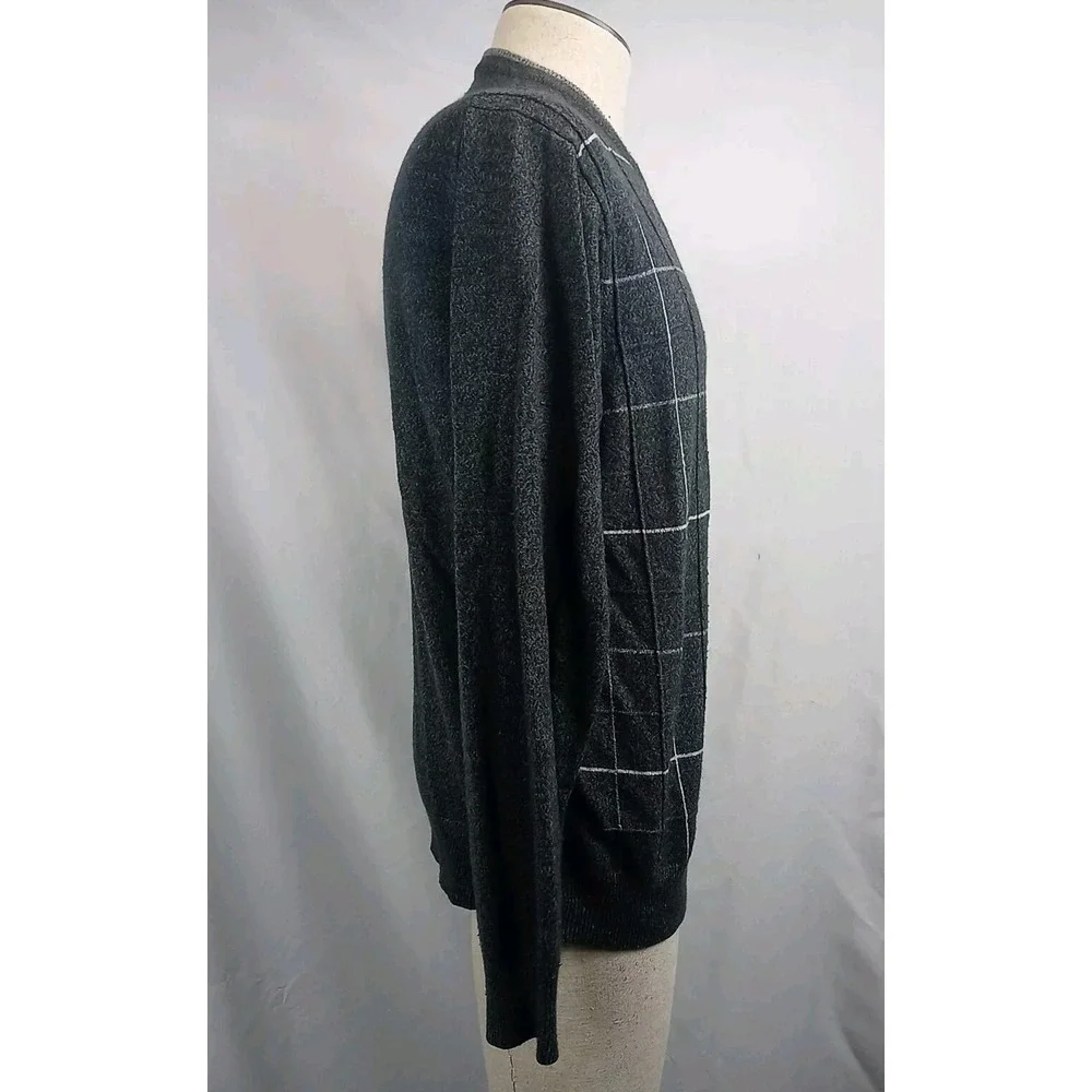 Vintage Dockers Sweater Men's Size Large Dark Gray Light Weight Sweater Pullover